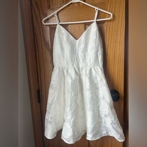 Windsor Love Letters Floral Chiffon Skater White Dress